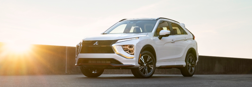 White 2023 Mitsubishi Eclipse Cross Front Angle