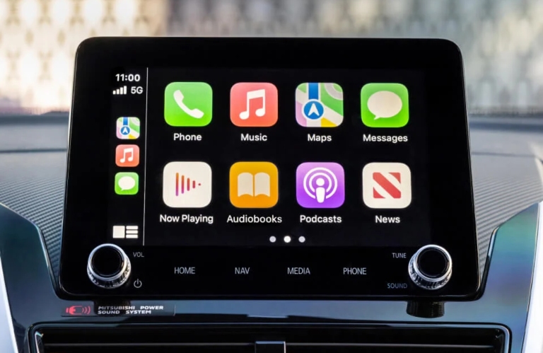 Apple CarPlay Displayed on Eclipse Cross Touchscreen