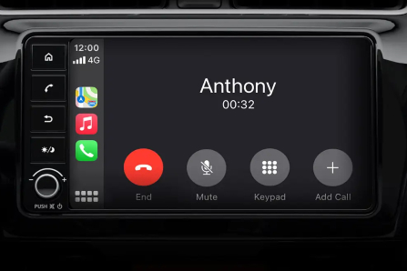 Incoming Call from Anthony on Apple CarPlay Infotainment Screen