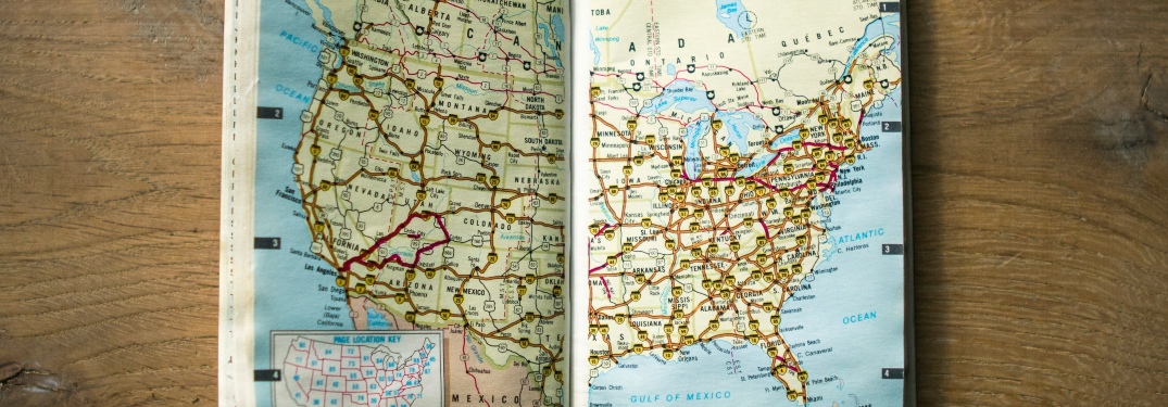 Map of United States in Book