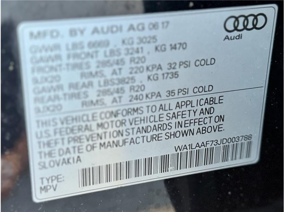 2018 Audi Q7 3.0T Premium Plus Sport Utility 4D