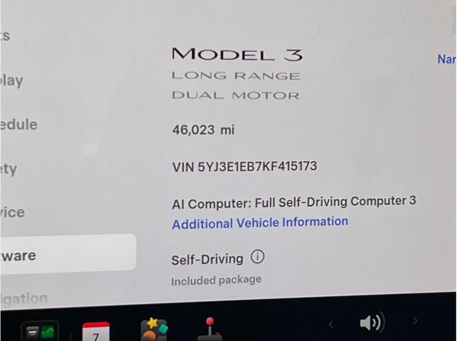 2019 Tesla Model 3 Long Range Sedan 4D