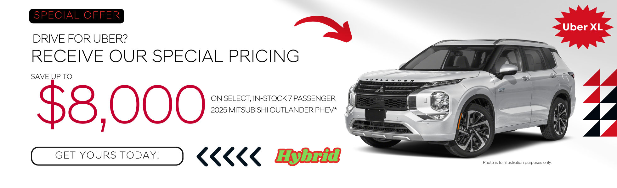Save NOW on your 2025 Mitsubishi Outlander PHEV!