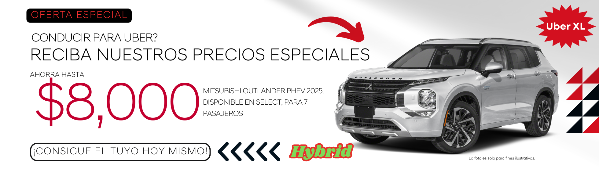  ¡Ahorra AHORA en tu Mitsubishi Outlander PHEV 2025!