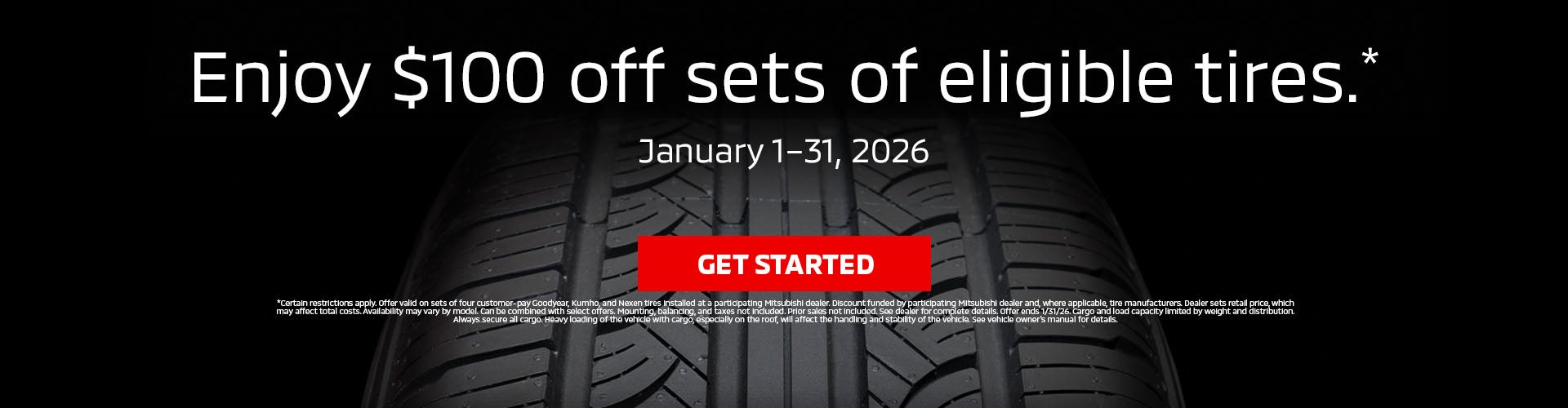 Tire Special at Hayward Mitsubishi